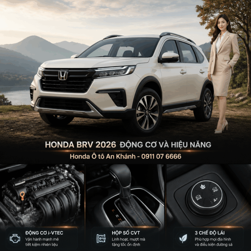 honda brv 2026 động cơ và hiệu năng
