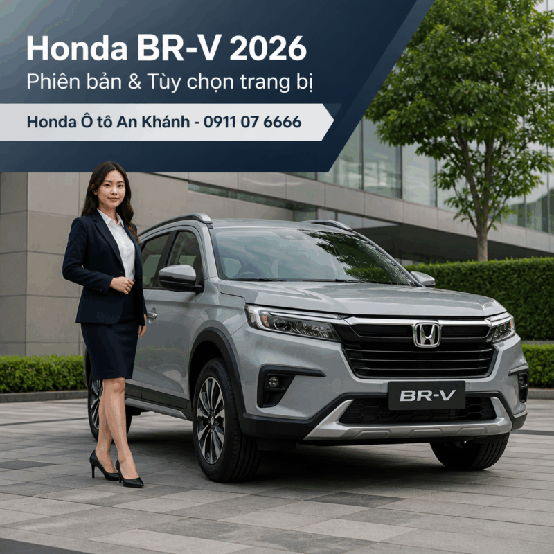 honda brv 2026 phiên bản và tùy chọn trang bị