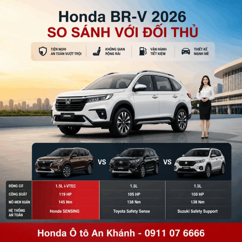 honda brv 2026 so sánh với đối thủ