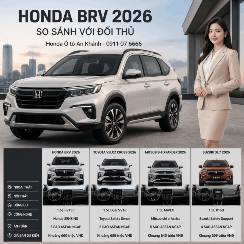 honda brv 2026 so sánh với đối thủ