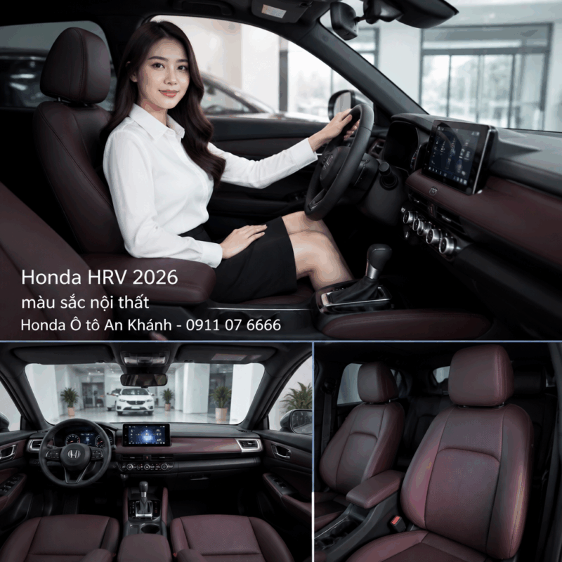 honda hrv 2026 màu sắc nội thất