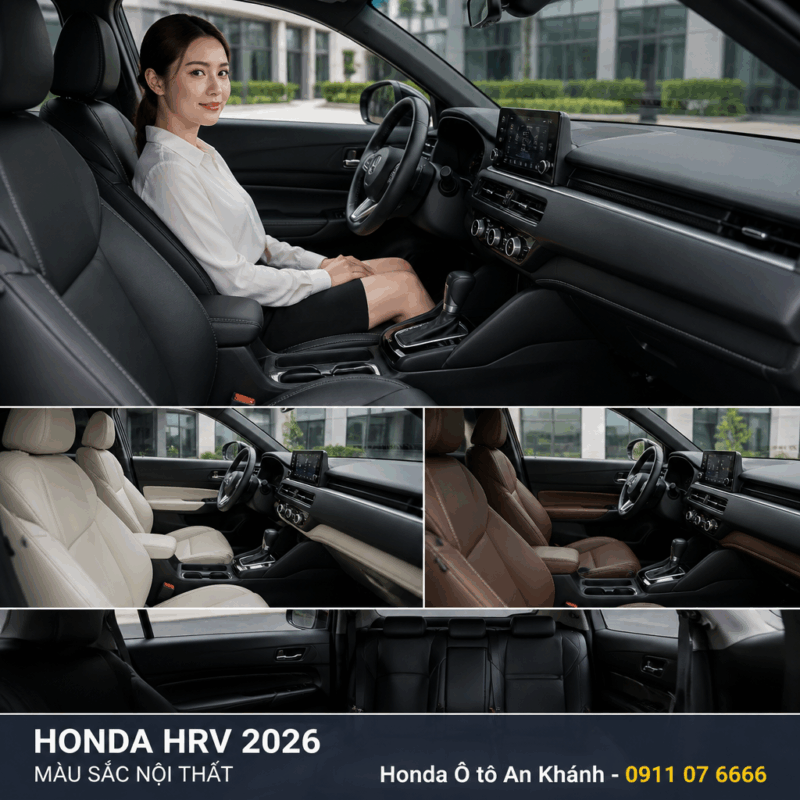 honda hrv 2026 màu sắc nội thất