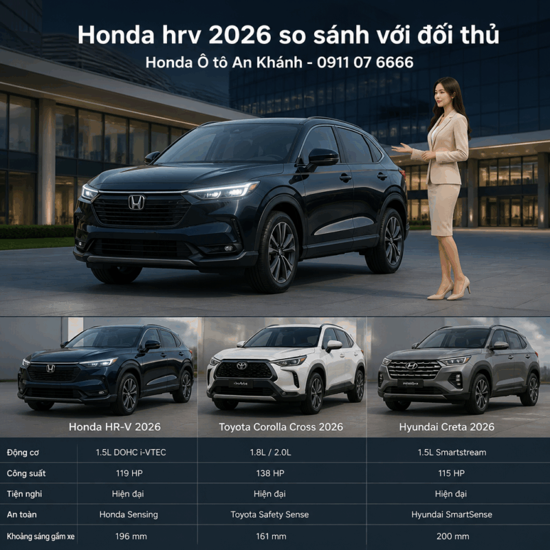 honda hrv 2026 so sánh với đối thủ